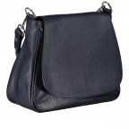 Satteltasche mit zwei Schulterriemen Dunkelblau, Farbe: blau/petrol, Marke: Hausfelder Manufaktur, EAN: 4065646019898, Abmessungen in cm: 29x26x11, Bild 2 von 7