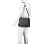 Satteltasche mit zwei Schulterriemen Dunkelblau, Farbe: blau/petrol, Marke: Hausfelder Manufaktur, EAN: 4065646019898, Abmessungen in cm: 29x26x11, Bild 5 von 7