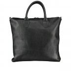 Handtasche mit zwei Schulterriemen Schwarz, Farbe: schwarz, Marke: Hausfelder Manufaktur, EAN: 4065646019942, Abmessungen in cm: 35x32x1.5, Bild 3 von 7