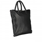 Handtasche mit zwei Schulterriemen Schwarz, Farbe: schwarz, Marke: Hausfelder Manufaktur, EAN: 4065646019942, Abmessungen in cm: 35x32x1.5, Bild 2 von 7