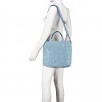 Handtasche Kroko Primitivo Kaia Medium Light Blue Fairy, Farbe: blau/petrol, Marke: Abro, EAN: 4067278248790, Abmessungen in cm: 27.5x27x16, Bild 5 von 7