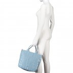 Handtasche Kroko Primitivo Kaia Medium Light Blue Fairy, Farbe: blau/petrol, Marke: Abro, EAN: 4067278248790, Abmessungen in cm: 27.5x27x16, Bild 4 von 7