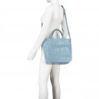 Handtasche Kroko Primitivo Kaia Medium Light Blue Fairy, Farbe: blau/petrol, Marke: Abro, EAN: 4067278248790, Abmessungen in cm: 27.5x27x16, Bild 6 von 7