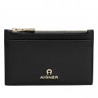 Karten-/Ausweisetui Ivy Black Gold, Farbe: schwarz, Marke: AIGNER, EAN: 4055539434655, Abmessungen in cm: 13.7x8.7x0.7, Bild 1 von 2