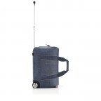 Rollenreisetasche Allrounder Trolley Herringbone Dark Blue, Farbe: blau/petrol, Marke: Reisenthel, EAN: 4012013737633, Abmessungen in cm: 49x41x30, Bild 3 von 6