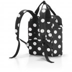 Rucksack Allrounder R Dots White, Farbe: schwarz, Marke: Reisenthel, EAN: 4012013735639, Abmessungen in cm: 31x39x17, Bild 2 von 4