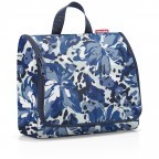 Kulturbeutel Toiletbag XL Flora Blue, Farbe: blau/petrol, Marke: Reisenthel, EAN: 4012013737497, Abmessungen in cm: 28x25x10, Bild 1 von 3