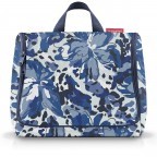 Kulturbeutel Toiletbag XL Flora Blue, Farbe: blau/petrol, Marke: Reisenthel, EAN: 4012013737497, Abmessungen in cm: 28x25x10, Bild 2 von 3