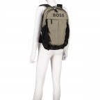 Rucksack Stormy Backpack Light Pastel Green, Farbe: taupe/khaki, Marke: Boss, EAN: 4063541651298, Abmessungen in cm: 30.6x50x18, Bild 5 von 8