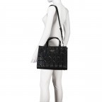 Handtasche Silvana Black, Farbe: schwarz, Marke: Guess, EAN: 0190231845324, Abmessungen in cm: 33.5x25.5x13, Bild 6 von 9