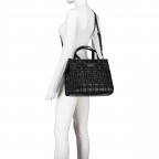 Handtasche Silvana Black, Farbe: schwarz, Marke: Guess, EAN: 0190231845324, Abmessungen in cm: 33.5x25.5x13, Bild 7 von 9