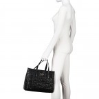 Handtasche Silvana Black, Farbe: schwarz, Marke: Guess, EAN: 0190231845324, Abmessungen in cm: 33.5x25.5x13, Bild 5 von 9