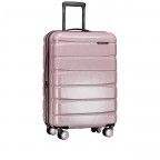 Koffer FLA13 erweiterbar Größe M Shiny Rose, Farbe: rosa/pink, Marke: Flanigan, EAN: 4066727001504, Abmessungen in cm: 44.5x66x28, Bild 2 von 9