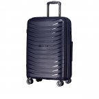 Koffer FLP15 erweiterbar Größe M Dark Blue, Farbe: blau/petrol, Marke: Flanigan, EAN: 4066727003423, Abmessungen in cm: 45x69x25, Bild 2 von 11