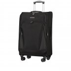 Koffer FLT24 erweiterbar Größe 69 cm Black, Farbe: schwarz, Marke: Flanigan, EAN: 4066727001566, Abmessungen in cm: 44x69x28, Bild 2 von 8