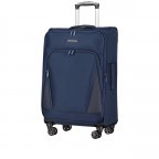 Koffer FLT24 erweiterbar Größe 69 cm Dark Blue, Farbe: blau/petrol, Marke: Flanigan, EAN: 4066727001597, Abmessungen in cm: 44x69x28, Bild 2 von 8