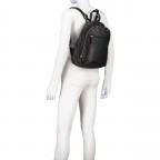 Rucksack Nappa Black, Farbe: schwarz, Marke: Hausfelder Manufaktur, EAN: 4065646018747, Abmessungen in cm: 26.5x35x10, Bild 5 von 6