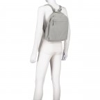 Rucksack Nappa Grey, Farbe: grau, Marke: Hausfelder Manufaktur, EAN: 4065646018754, Abmessungen in cm: 26.5x35x10, Bild 5 von 6