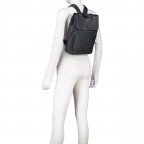 Rucksack Nappa Dark Blue, Farbe: blau/petrol, Marke: Hausfelder Manufaktur, EAN: 4065646018778, Abmessungen in cm: 24x33.5x8, Bild 6 von 7