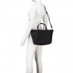 Handtasche Nylon Cornflower Helena MHZ1 Black, Farbe: schwarz, Marke: Joop!, EAN: 4048835204114, Abmessungen in cm: 26.5x24.5x12.7, Bild 6 von 8