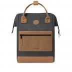 Rucksack Adventurer Medium Londres mit zwei auswechselbaren Vortaschen Dunkelgrau, Farbe: grau, Marke: Cabaia, EAN: 3701328303978, Abmessungen in cm: 27x41x16, Bild 2 von 10
