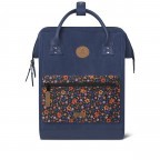 Rucksack Adventurer Medium Indianapolis mit zwei auswechselbaren Vortaschen Dunkelblau, Farbe: blau/petrol, Marke: Cabaia, EAN: 3701328389767, Abmessungen in cm: 27x41x16, Bild 2 von 10