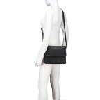Umhängetasche Finja Satchelbag Black, Farbe: schwarz, Marke: Flanigan, EAN: 4066727005021, Abmessungen in cm: 24.5x21.5x6.5, Bild 5 von 9