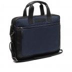 Aktentasche Nylon & Wax Pull Up Narvik Navy, Farbe: blau/petrol, Marke: The Chesterfield Brand, EAN: 8719241107912, Abmessungen in cm: 40x31x8, Bild 1 von 9