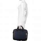 Aktentasche Nylon & Wax Pull Up Narvik Navy, Farbe: blau/petrol, Marke: The Chesterfield Brand, EAN: 8719241107912, Abmessungen in cm: 40x31x8, Bild 4 von 9