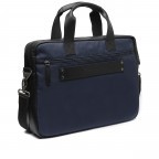 Aktentasche Nylon & Wax Pull Up Narvik Navy, Farbe: blau/petrol, Marke: The Chesterfield Brand, EAN: 8719241107912, Abmessungen in cm: 40x31x8, Bild 2 von 9