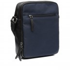 Umhängetasche Nylon & Wax Pull Up Arendal Navy, Farbe: blau/petrol, Marke: The Chesterfield Brand, EAN: 8719241108278, Abmessungen in cm: 20x27x7, Bild 2 von 8