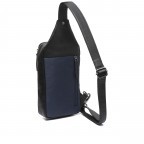 Umhängetasche Nylon & Wax Pull Up Salla Navy, Farbe: blau/petrol, Marke: The Chesterfield Brand, EAN: 8719241107554, Abmessungen in cm: 17x26x6, Bild 2 von 8