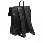 Rucksack Nylon & Wax Pull Up Trondheim Black, Farbe: schwarz, Marke: The Chesterfield Brand, EAN: 8719241107769, Abmessungen in cm: 34x41x15, Bild 3 von 8