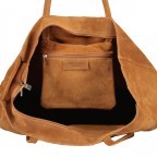 Shopper Velours Cognac, Farbe: cognac, Marke: Hausfelder Manufaktur, EAN: 4065646020887, Abmessungen in cm: 36.5x31x12.5, Bild 5 von 5