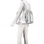 Tasche Metallic Silber, Farbe: metallic, Marke: Hausfelder Manufaktur, Abmessungen in cm: 45x35x11, Bild 4 von 5