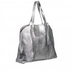 Tasche Metallic Silber, Farbe: metallic, Marke: Hausfelder Manufaktur, EAN: 4065646026698, Abmessungen in cm: 45x35x11, Bild 2 von 5