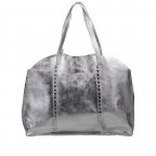 Tasche Metallic Silber, Farbe: metallic, Marke: Hausfelder Manufaktur, Abmessungen in cm: 45x35x11, Bild 3 von 5