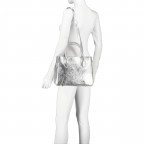 Handtasche Metallic Silber, Farbe: metallic, Marke: Hausfelder Manufaktur, EAN: 4065646021327, Abmessungen in cm: 30x23.5x12, Bild 5 von 7