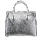 Handtasche Metallic Silber, Farbe: metallic, Marke: Hausfelder Manufaktur, EAN: 4065646021327, Abmessungen in cm: 30x23.5x12, Bild 3 von 7