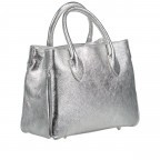 Handtasche Metallic Silber, Farbe: metallic, Marke: Hausfelder Manufaktur, EAN: 4065646021327, Abmessungen in cm: 30x23.5x12, Bild 2 von 7
