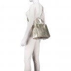 Handtasche Metallic Gold, Farbe: metallic, Marke: Hausfelder Manufaktur, EAN: 4065646021334, Abmessungen in cm: 30x23.5x12, Bild 6 von 7