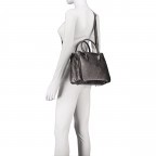 Handtasche Metallic Anthra, Farbe: anthrazit, Marke: Hausfelder Manufaktur, EAN: 4065646021341, Abmessungen in cm: 30x23.5x12, Bild 6 von 7
