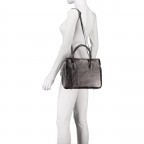 Handtasche Metallic Anthra, Farbe: anthrazit, Marke: Hausfelder Manufaktur, EAN: 4065646021341, Abmessungen in cm: 30x23.5x12, Bild 5 von 7