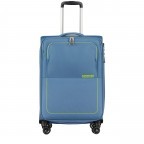 Koffer Air Wave Spinner M erweiterbar Coronet Blue Lime, Farbe: blau/petrol, Marke: American Tourister, EAN: 5400520270894, Abmessungen in cm: 44x68x28, Bild 1 von 12
