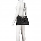Handtasche Cresidia 4G-Logo Peony Black, Farbe: schwarz, Marke: Guess, EAN: 0190231873198, Abmessungen in cm: 34.5x24.5x13, Bild 6 von 8