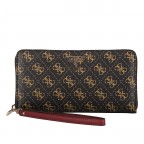 Geldbörse Laurel 4G-Logo mit Griffschlaufe Brown, Farbe: braun, Marke: Guess, EAN: 0190231882503, Abmessungen in cm: 21x11x3, Bild 1 von 5