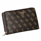 Geldbörse Laurel 4G-Logo mit Griffschlaufe Brown, Farbe: braun, Marke: Guess, EAN: 0190231882503, Abmessungen in cm: 21x11x3, Bild 2 von 5