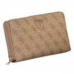 Geldbörse Laurel 4G-Logo mit Griffschlaufe Latte, Farbe: cognac, Marke: Guess, EAN: 0190231881834, Abmessungen in cm: 21x11x3, Bild 2 von 5