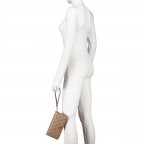 Geldbörse Laurel 4G-Logo mit Griffschlaufe Latte, Farbe: cognac, Marke: Guess, EAN: 0190231881834, Abmessungen in cm: 21x11x3, Bild 4 von 5