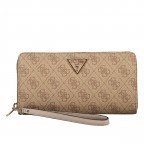 Geldbörse Laurel 4G-Logo mit Griffschlaufe Latte, Farbe: cognac, Marke: Guess, EAN: 0190231881834, Abmessungen in cm: 21x11x3, Bild 1 von 5